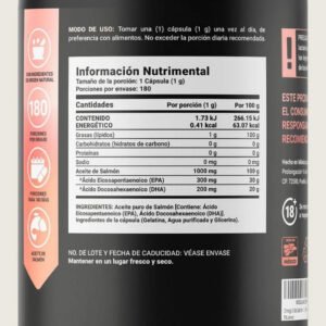 Aceite de salmón Omega 3 Blife 180 capsulas