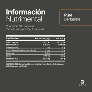 Berberina pura B life ingredientes
