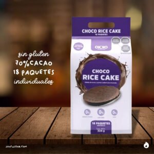 galletas de arroz con chocolate okko 70% cacao