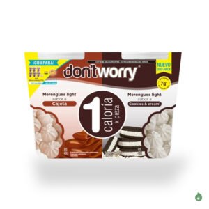 Merengues Don'tworry Sin Azúcar Sabor Cajeta y Cookies & Cream duo caloria